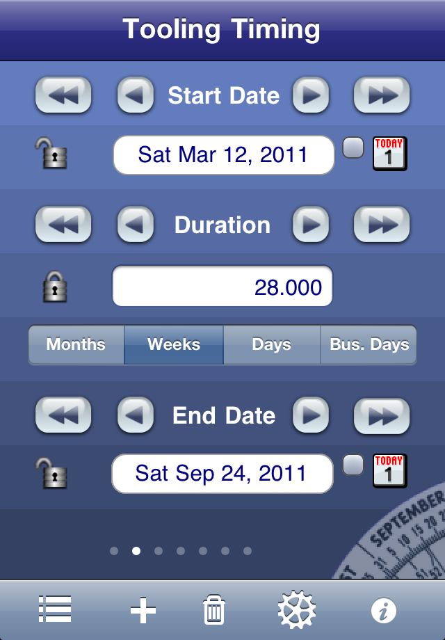 tooling timing screenshot